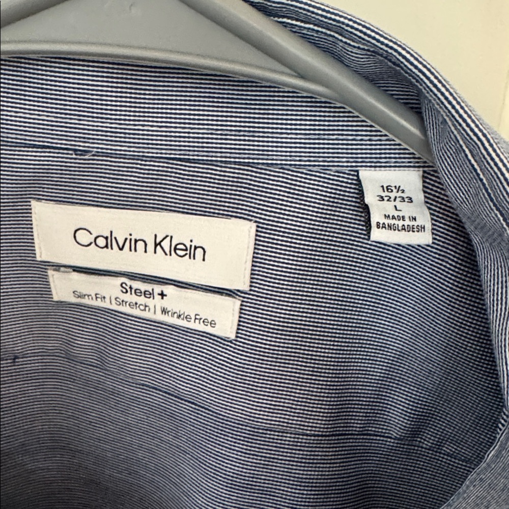 🩵CK Steel+ slim fit/ stretch/ wrinkle free shirt - Picture 3 of 7